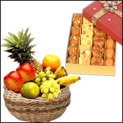 "Stone Rakhi - SR-9260 -060 (Single Rakhi), 500gms of Assorted Sweets - Click here to View more details about this Product